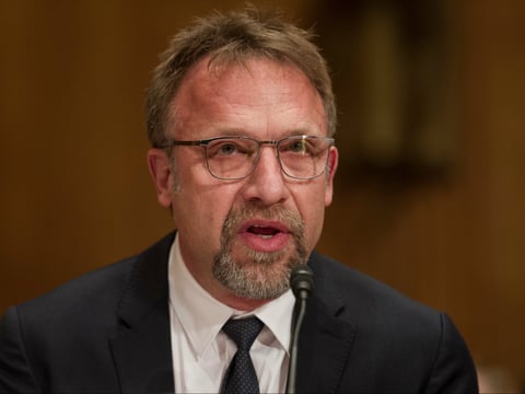 FILE -- In this Jan. 10, 2017 file photo Backpage.com CEO Carl Ferrer appears before the Senate Homeland Security and Governmental Affairs Permanent subcommittee on Investigations looking into Backpage.com.